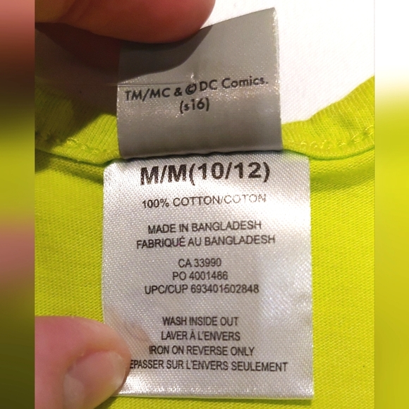 Batman Neon Yellow-Green Girls High-Low Tank Dress NWT Size S/P - Picture 6 of 6